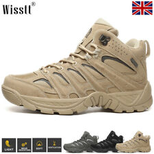 Mens Leather Hiking Walking Waterproof Ankle Boots Trainers Trekking Shoes Size