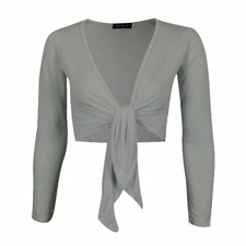WOMENS PLAIN TIE KNOT SHRUG