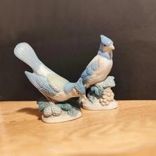 Two Vintage Blue Jay Bird