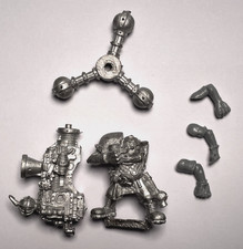 Warhammer 40K 1990 Ork Big Mek Shokk Attack Gun Metal Unpainted OOP Mekaniak