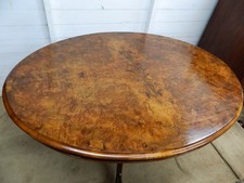 Victorian burr walnut tilt top - victorian,