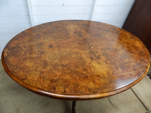 Victorian burr walnut tilt - burr,