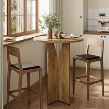Wooden Round Bar Table, 31.5
