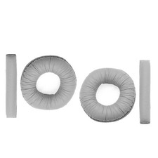 1 Pair Earpads & 2PCS Headband Pads for Sennheiser PX100 PX100-II PXC200 Grey