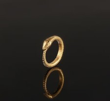 18K Gold Snake Ring For Men -