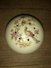 Vintage Axe Vale Devon Pottery Flower And Bird Design Ceramic Pot pourri 