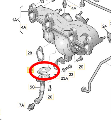 Turbo gasket oil - turbo, pipe
