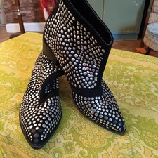 80s Studded Biker Boots Size 5 Madonna Fancy Dress Desperately Seeking Susan