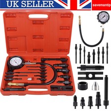 17pc Diesel Engine Compression Pressure Tester Injector Glowplug Valves Piston