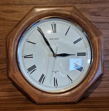 Seiko oak octagonal wall - oak,