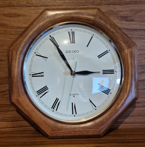Seiko oak octagonal wall - seiko,