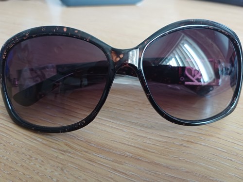 Sunglasses black dark specks - black,