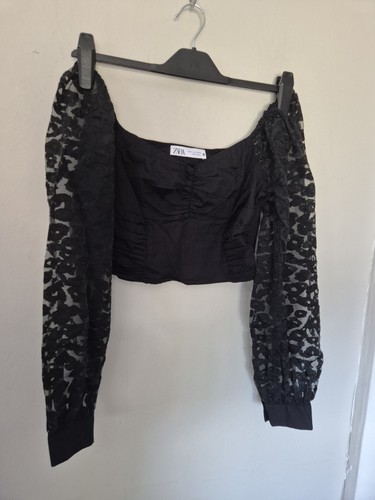Zara women puff sleeve crop - women's,