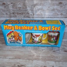Mr Men Little Miss 1984 Vintage Mug Bowl Beaker Boxed Kitchen Bluebird Toys