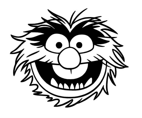 Animal muppet vinyl car - animal, decal