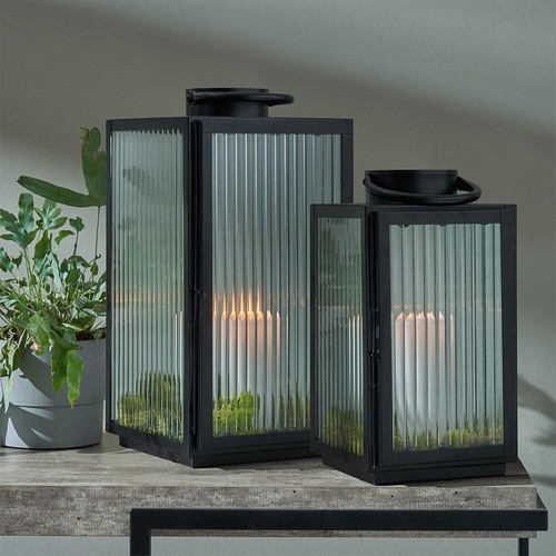 Set ribbed glass lanterns - 2,