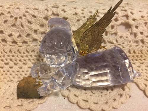 Acrylic angel ornament - angel, gold