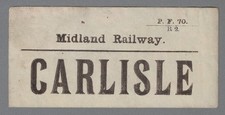 MIDLAND RAILWAY LUGGAGE LABEL