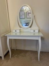 IKEA Hemnes White Dressing Table with Mirror, 100x50cm