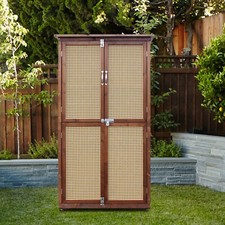 60.6" Outdoor Wooden Storage
