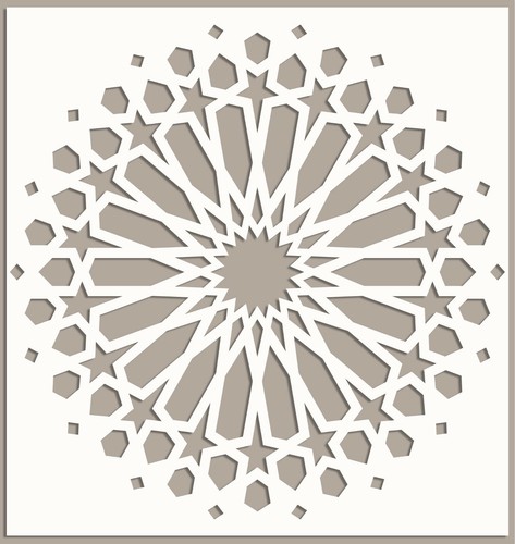 Moroccan stencil circle - moroccan,