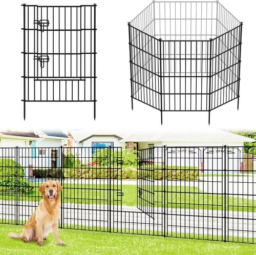 Metal garden fence - garden, no
