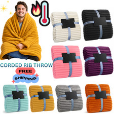 Ribbed Throws Fleece Blanket