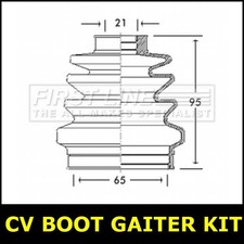 CV Boot Gaiter Kit Front Outer