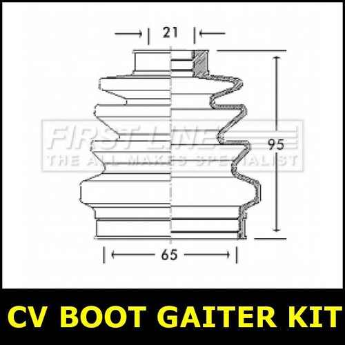 Boot gaiter kit front - cv, outer