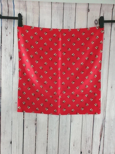 Italian small square scarf - italian, red