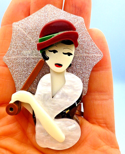Vintage modern brooch handmade - modern,