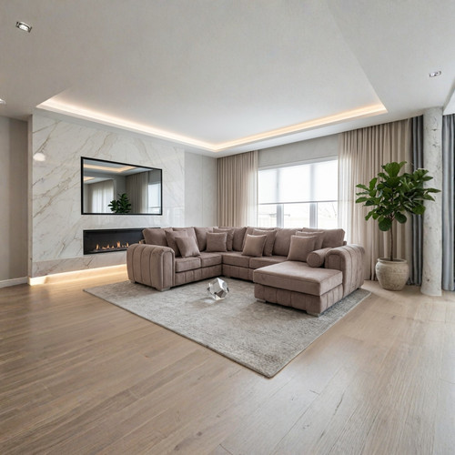 Shaped corner sofa chaise - u,