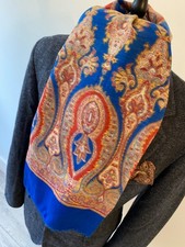 VTG mens 70's MOD blue PAISLEY