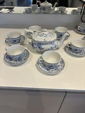 Laura Ashley Clifton Spode Tea Pot 6 Cups and Saucers 