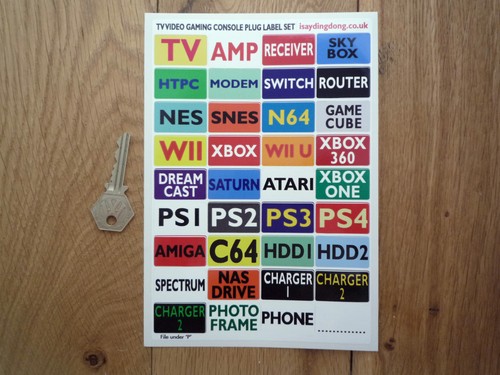 Gaming plug labels useful - labels,