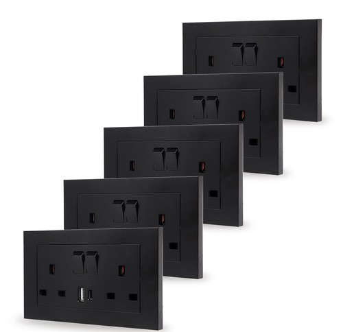 Modern matt black - modern, plug