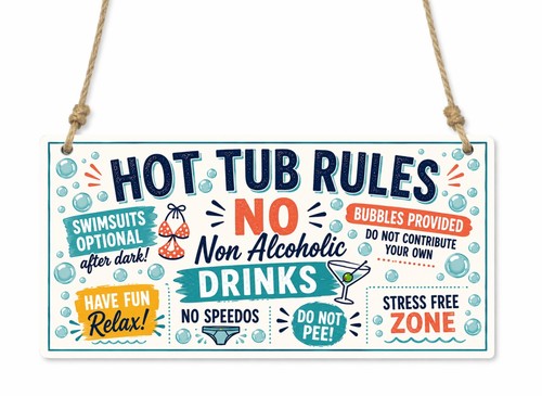 Hot tub rules funny jacuzzi - tub,