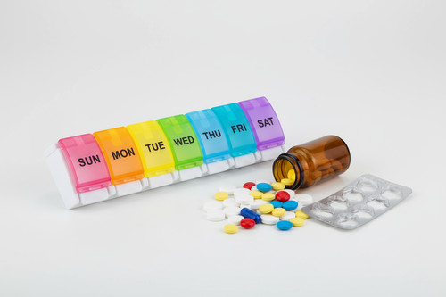 Pill organizer day - pill,