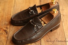 Gucci Brown Leather Silver Bit