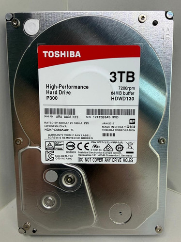 Toshiba p300 3tb 7200rpm - 7200rpm, sata