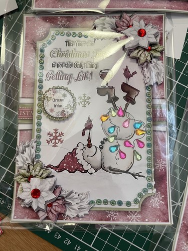 Handcrafted christmas card - 3d,
