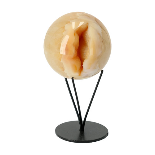 Agate ball metal stand - on,