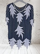 Vintage Sequin Beaded Evening Top 12 Razzle Dazzle Retro 80s