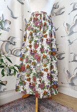 COTSWOLD COLLECTION Multicoloured butterfly floral Cotton A-line skirt size 12