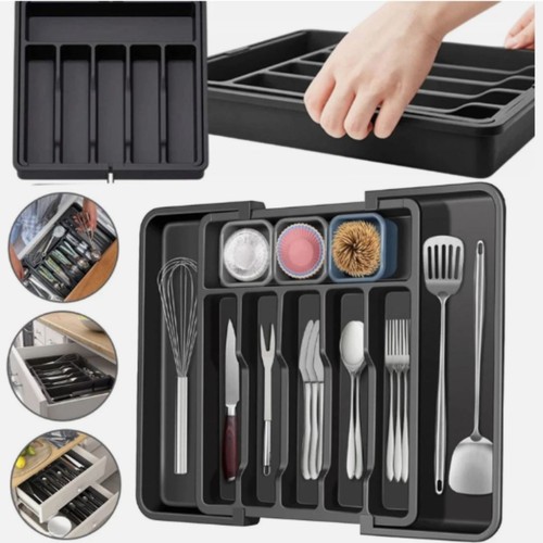 Extendable cutlery tray - extendable,