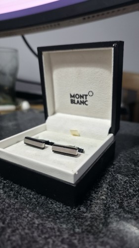 Montblanc steel cufflinks - montblanc,