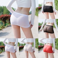 Women's Sexy See Through Mesh Hip Skirt Short and Mesmerizing Clubwear