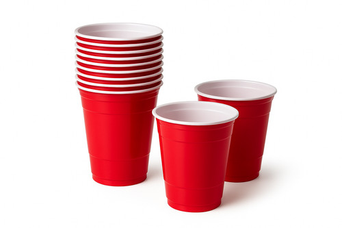 Red plastic party cups 12oz - red,