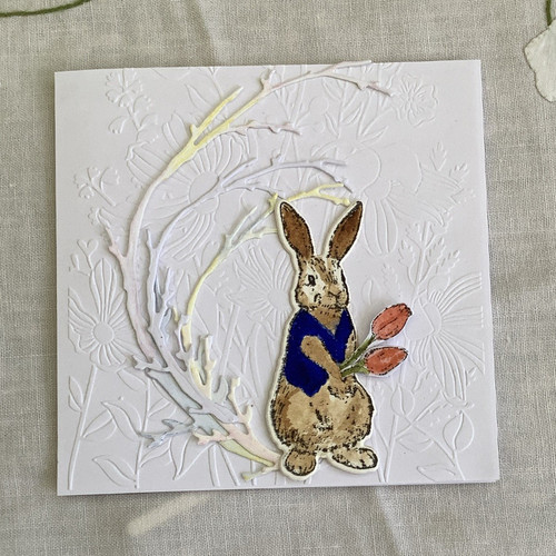 Folded greeting card - folded,