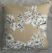 A 16 Inch cushion cover in Laura Ashley Summer Roses Charcoal Fabric